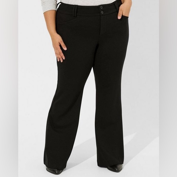Torrid Trouser A-Line Flare Studio Luxe Ponte Pant - Picture 2 of 8